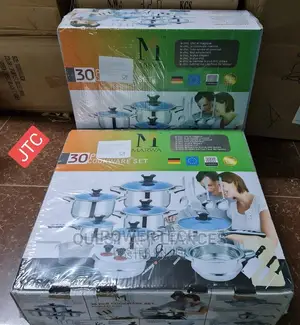 Marwa 30 Pieces Stainless Steel Cookware Set.