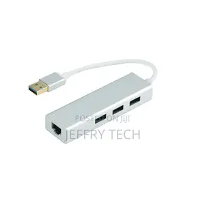 3 Ports USB 3.0 Hub With RJ45 Gigabit Ethernet A