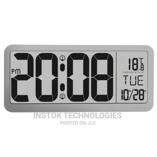 14 Inch LCD Digital Wall Alarm Clock Large Size With Dual Al