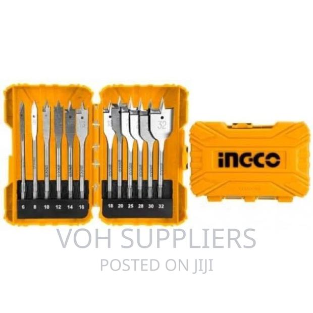 INGCO AKDL1201 12pcs Flat Wood Drill Bits Set 6-32mm - main view