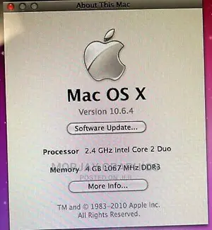 Laptop Apple MacBook 4GB Intel Core 2 Duo 320GB