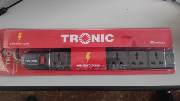 Tronic Extension Cable Black 6way With Surge Protector 6 Way