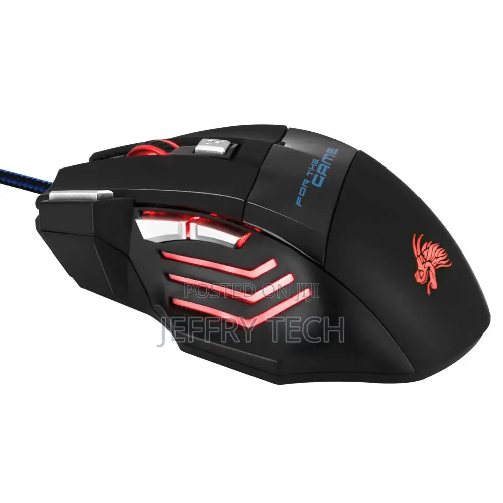 Gaming Mouse 7 Buttons Adjustable USB Cable LED Optical Comp