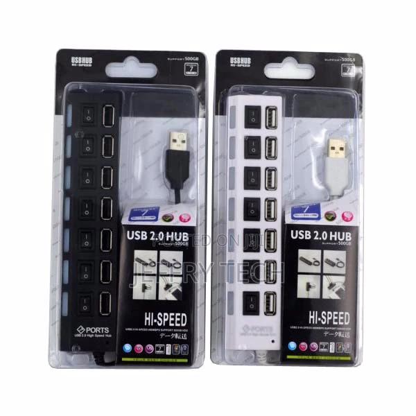 Usb Docking Station 7 Ports LED USB 480 Mbps Adapter 2.0 USB - main view