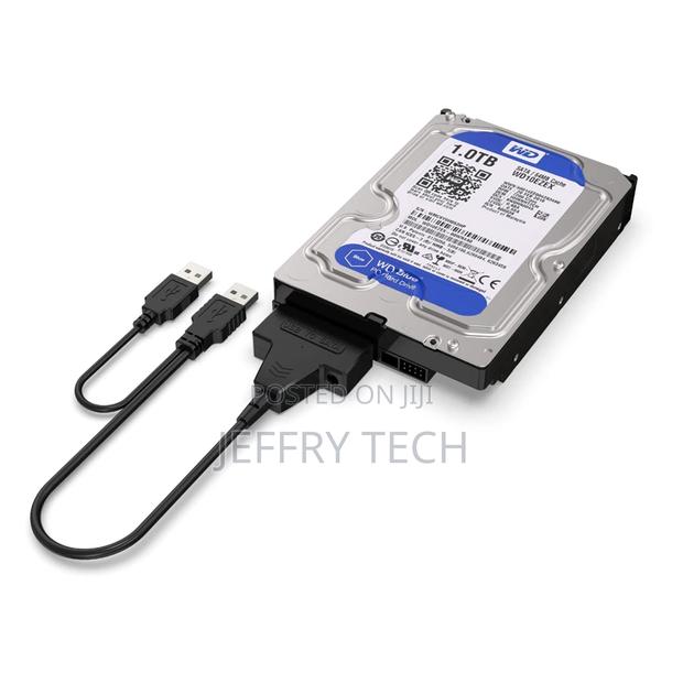 Hard Di Drive SATA Data Powered Cable Adapter Double USB 2.0 - thumbnail 3