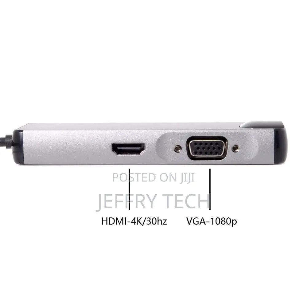 Type-C to 8in1 Adapter With RJ45*1000M HDM1 VGA Cardreader U
