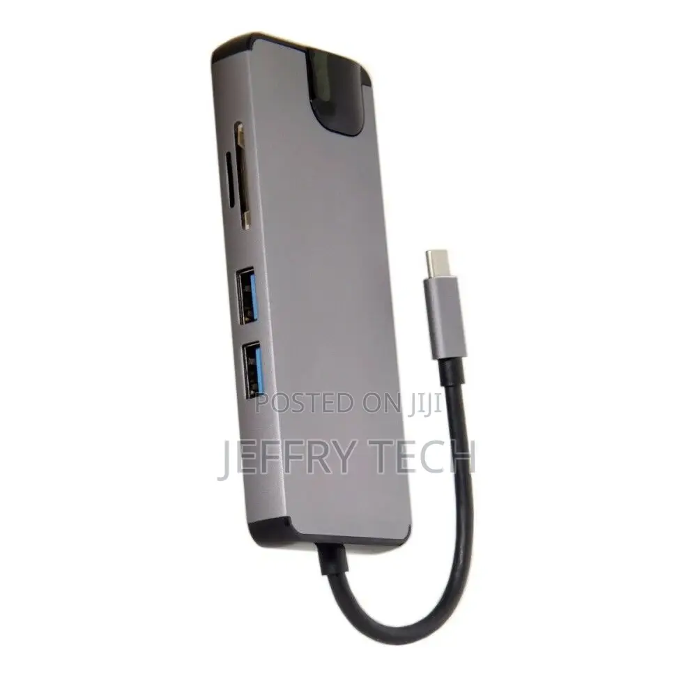 Type-C to 8in1 Adapter With RJ45*1000M HDM1 VGA Cardreader U