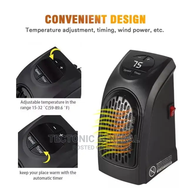 Electric Handy Heater/Wall Plug With Temperature Control in Nairobi