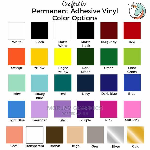 White Adhesive Vinyl Roll All Colors - thumbnail 2
