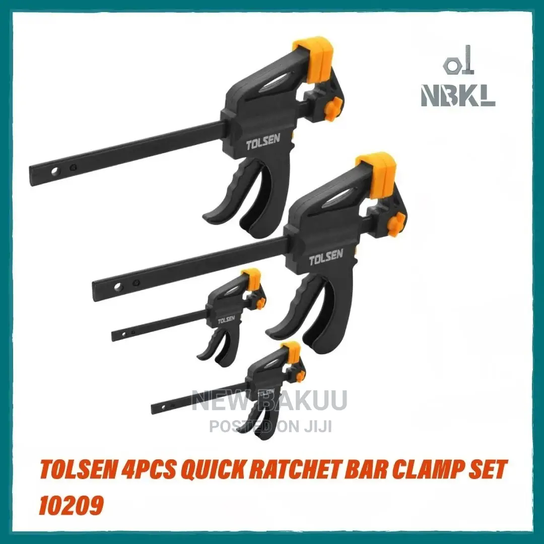 Tolsen 4pcs Quick Ratchet Bar Clamp Set 10209