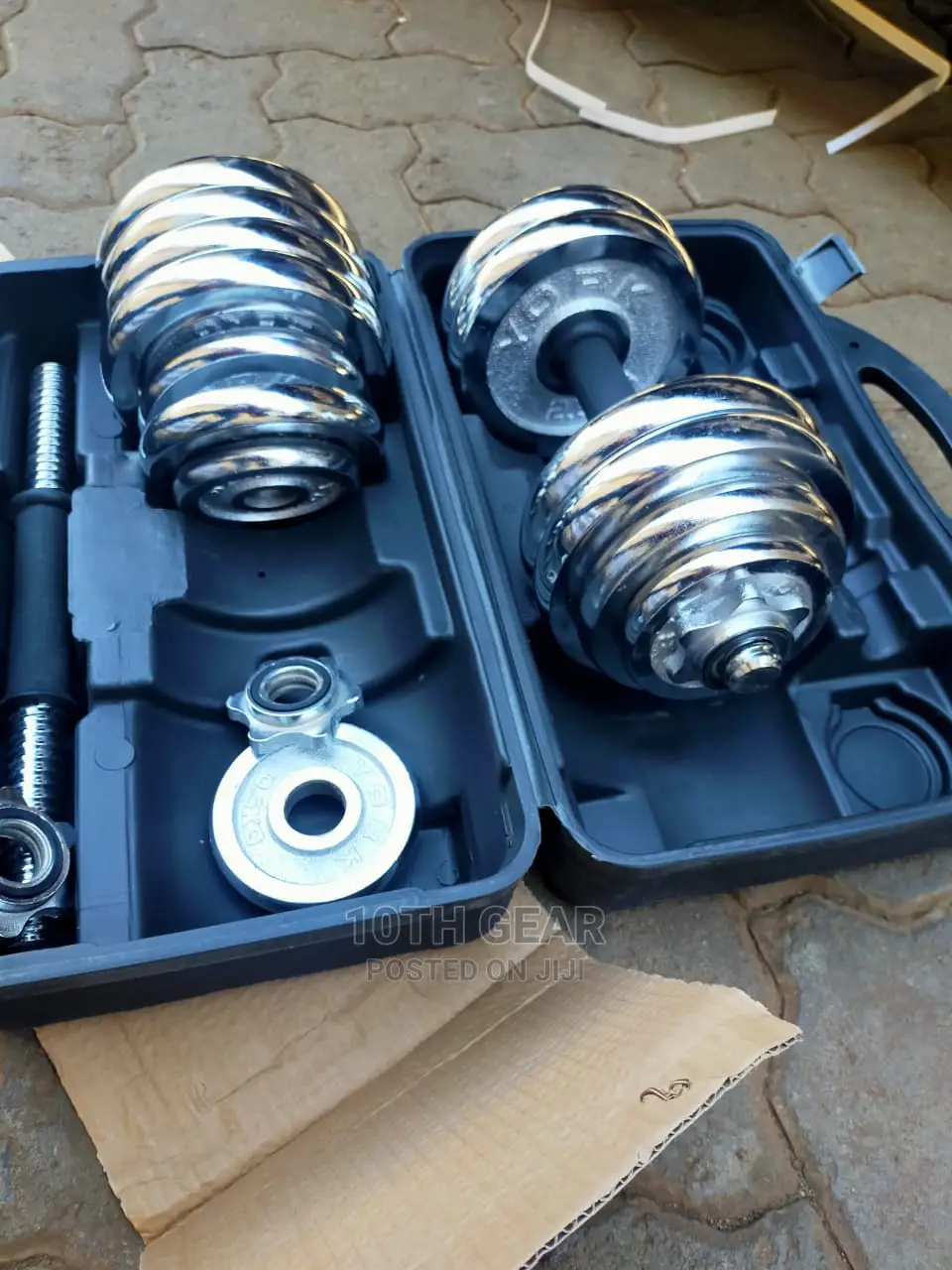 30kg Dumbell Set Adjustable With Barbell Connector