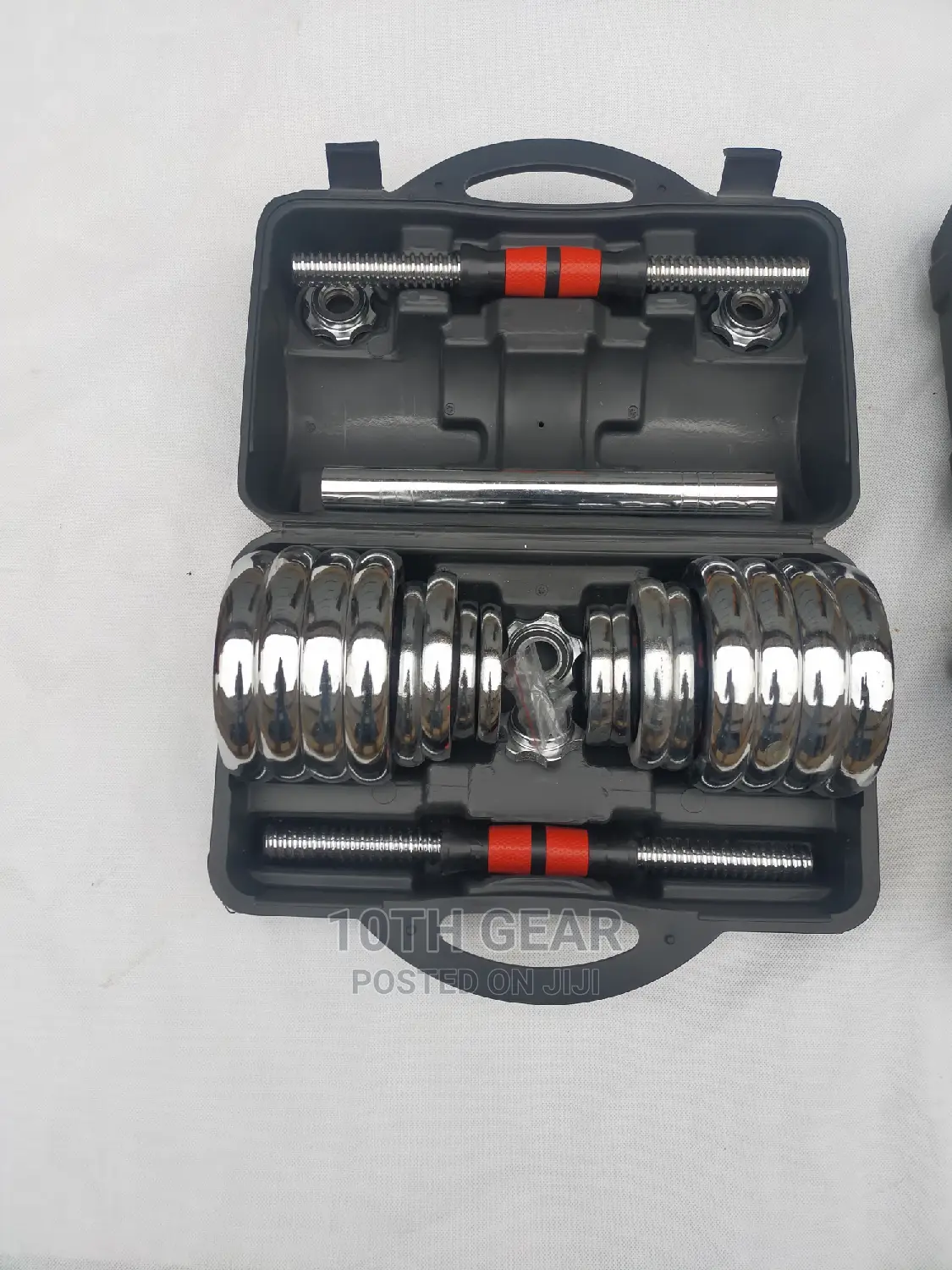 30kg Dumbell Set Adjustable With Barbell Connector