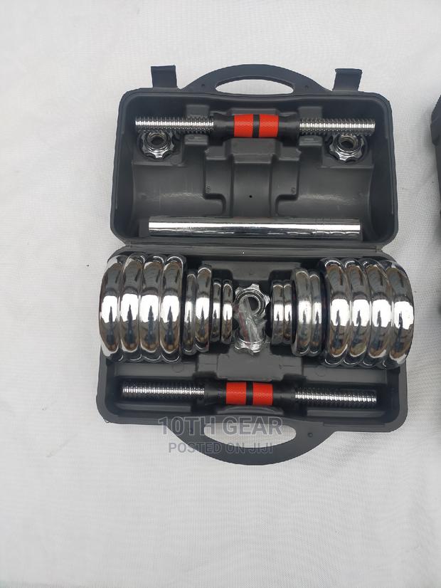 30kg Dumbell Set Adjustable With Barbell Connector - thumbnail 2