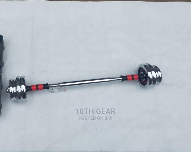 30kg Dumbell Set Adjustable With Barbell Connector - thumbnail 3