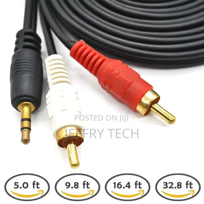 1.5M Stereo Music Audio Cable Cord AUX for Mp3 Pod Phone TV