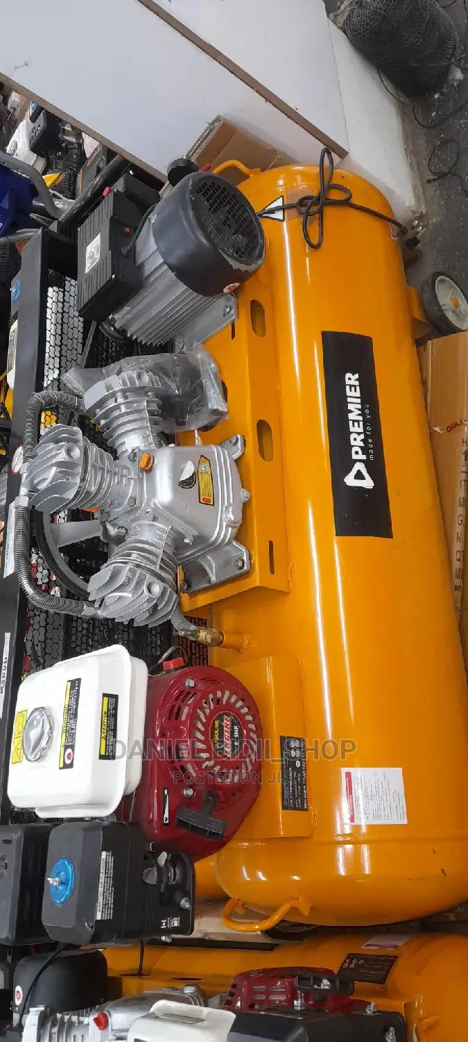 Premier Air Compressor 200ltrs Twin Petrol N Electric