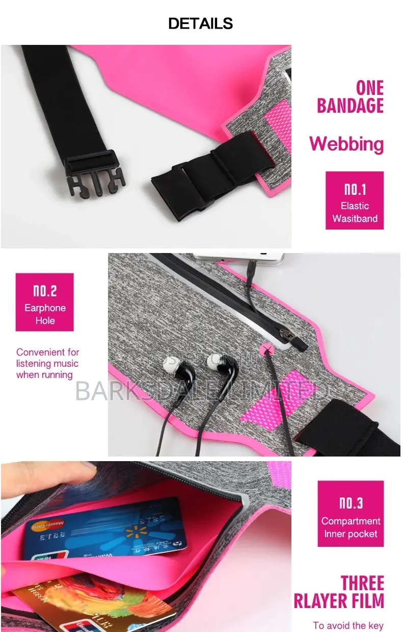 Running Waist Belt Jogging Band Waistband Phone