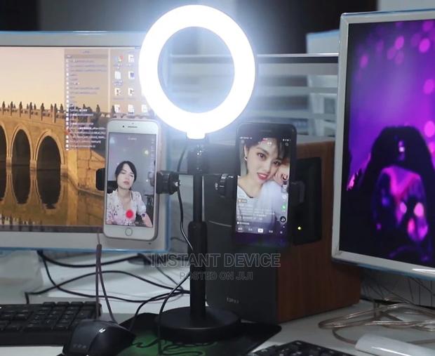 Video And Photo Shoot Desktop Lamp With Phone Holder Stand