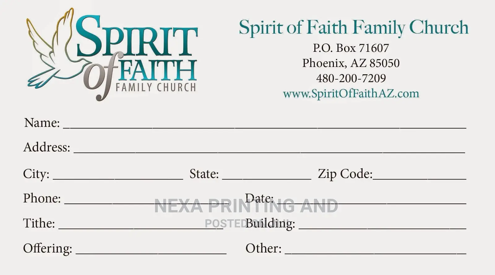 Church Giving Dl Size Envelopes