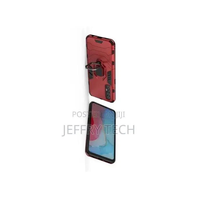 Oppo Reno 3 Pro Rugged Protective Back Case - Red Black