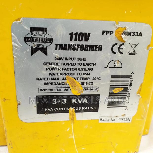 Transformers - Step Down 110V 3300W 3.3kva Portable - Ex-Uk - thumbnail 3