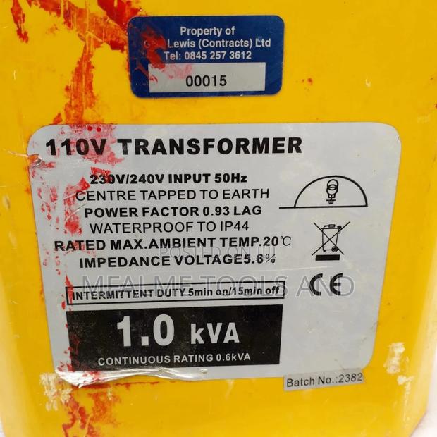 Transformers - Step Down 110v 1000w 1.0kva Portable - Ex-Uk - thumbnail 2
