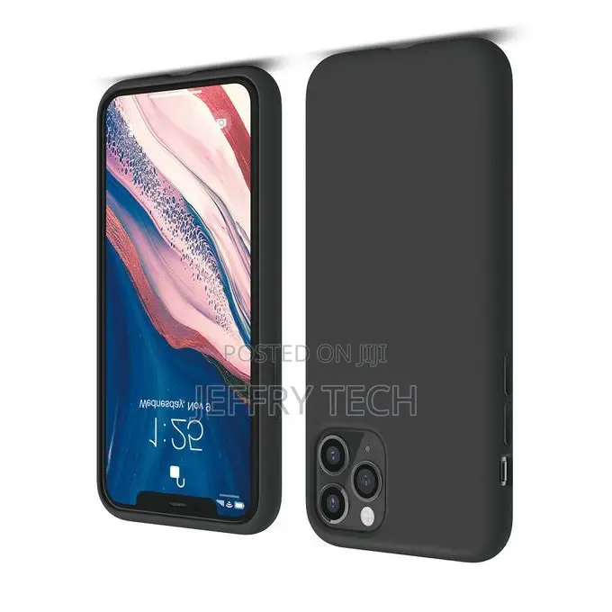Black Silicon Case for iPhone 12 Pro Max