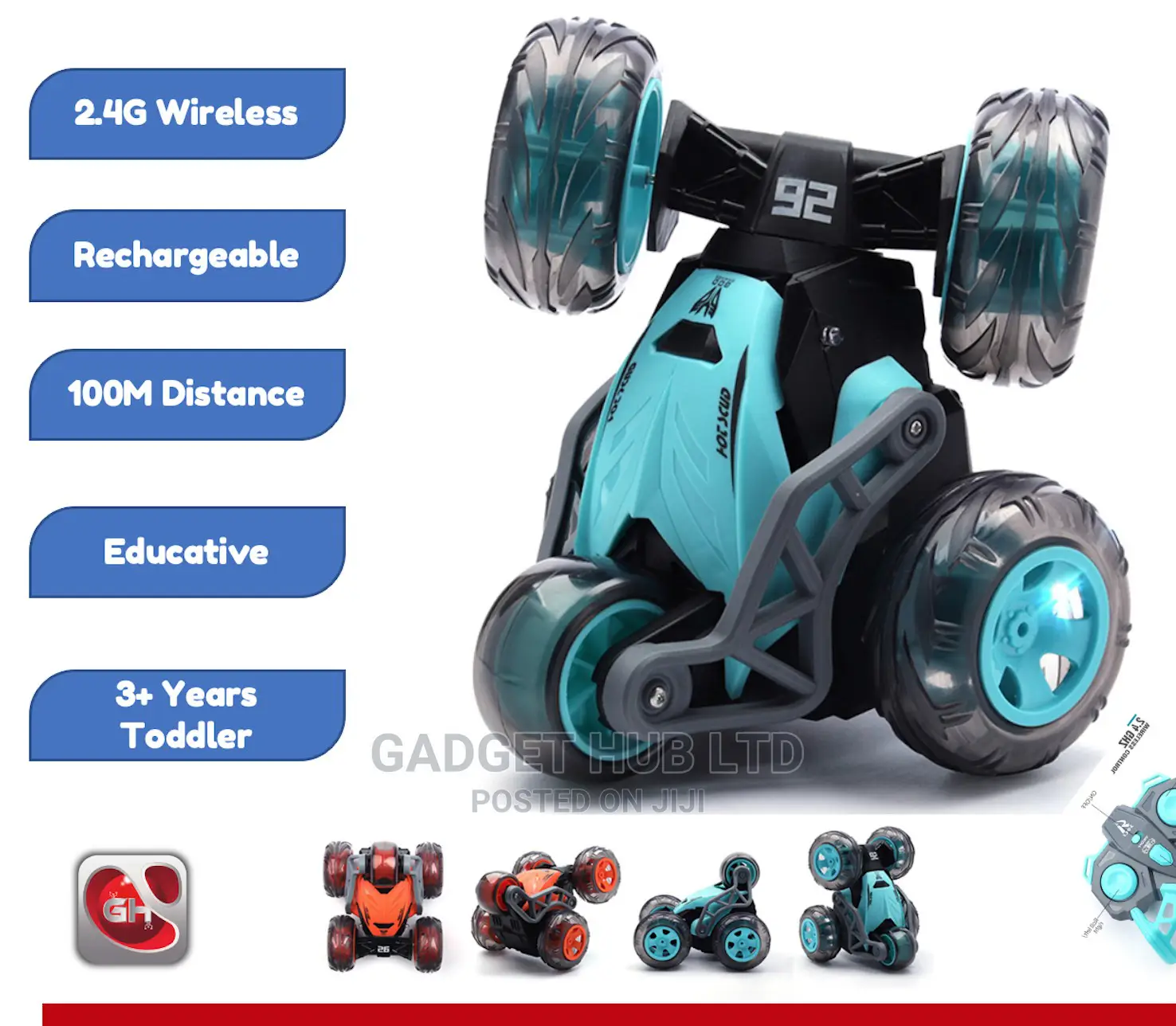 Rechargeable 360 Toy Car Remote Control Stunt Car