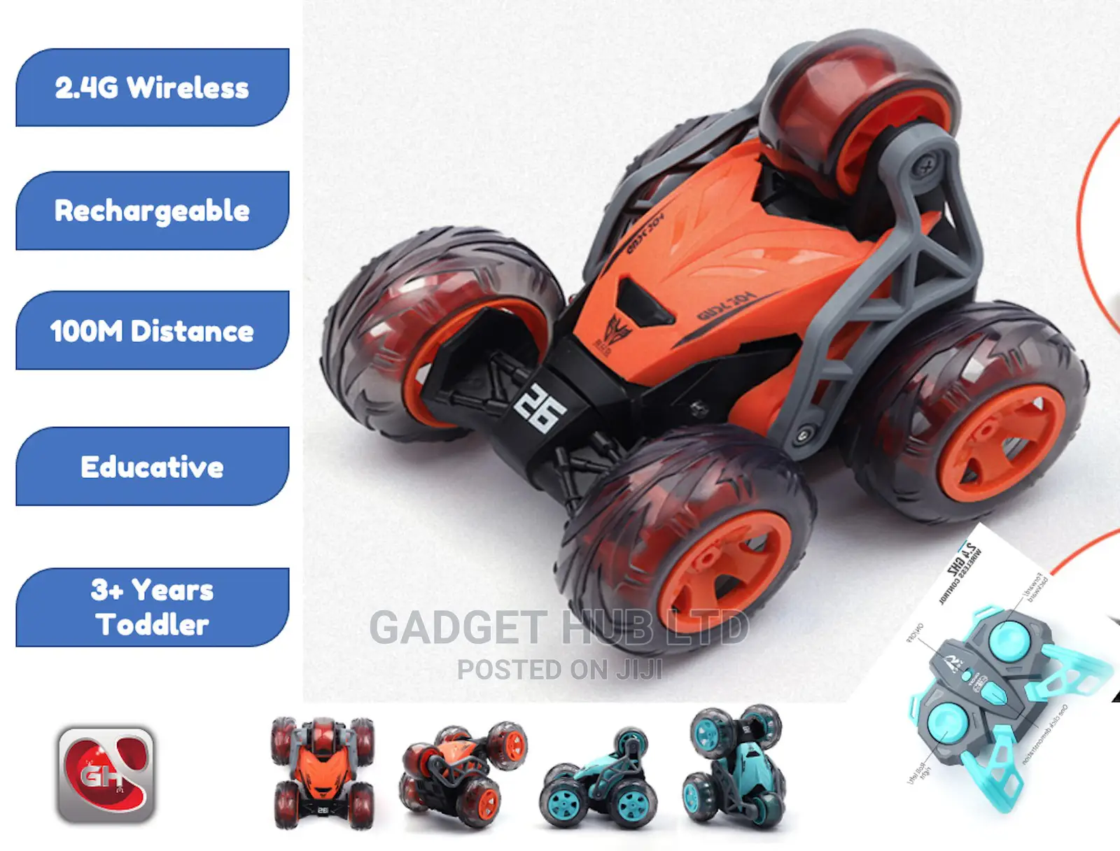 Rechargeable 360 Toy Car Remote Control Stunt Car