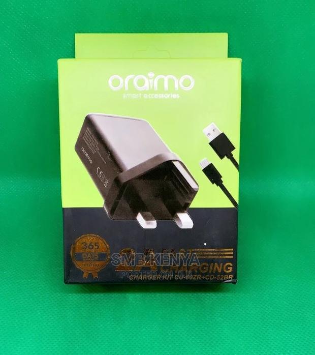 Oraimo 3 Pin Black Charger - main view