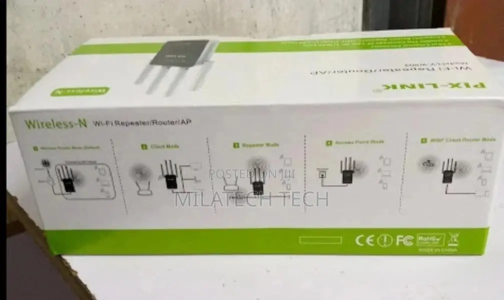 Pix Link 300mbps Wi-Fi Repeater/ Mini Router/ AP- Extender