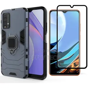 Generic Xiaomi Redmi 9T Case With Full Cover Film - Blue