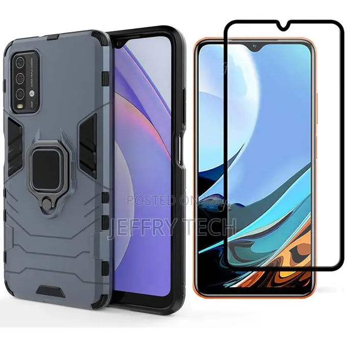 Generic Xiaomi Redmi 9T Case With Full Cover Film - Blue