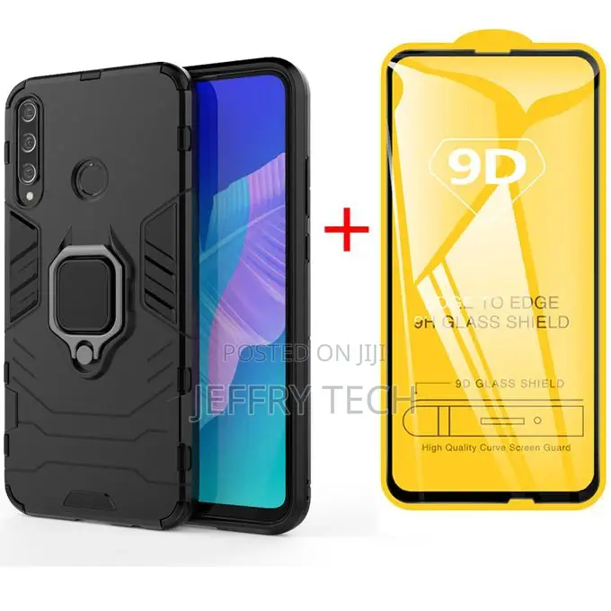 Case for Huawei Y7P With Full Cover Film - Black