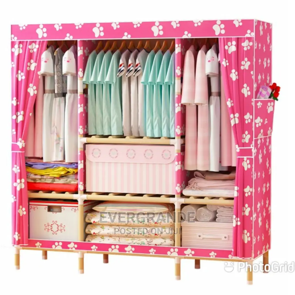Pink 3 Column Wardrobe