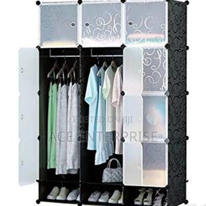 3 Column Brand New Black Plastic Wardrobe - thumbnail 2