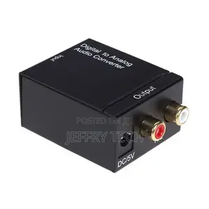 Digital Optical Coax to Analog RCA Audio Converter(Black)