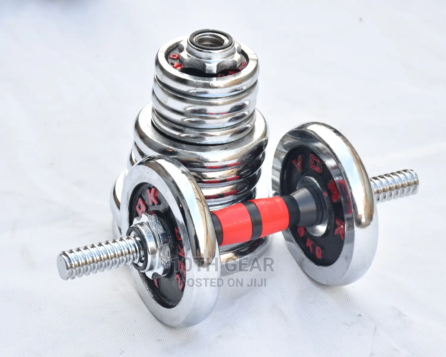 20kg Adjustable Dumbbells Set Chrome Vanadium