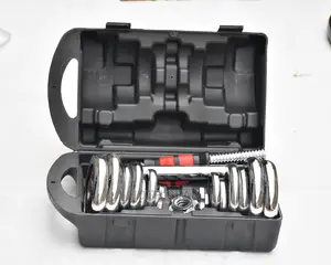 20kg Adjustable Dumbbells Set Chrome Vanadium