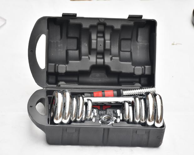 20kg Adjustable Dumbbells Set Chrome Vanadium - thumbnail 2