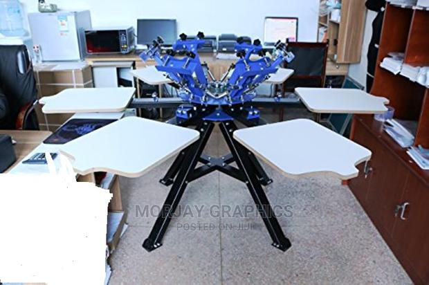 6 Color 6 Station Silk Screen Printing Press Machine