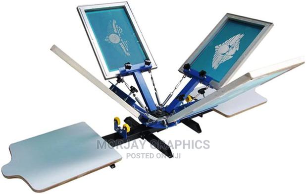 NEW 4 Color 2 Station Silk Screen Printing Machine - main view