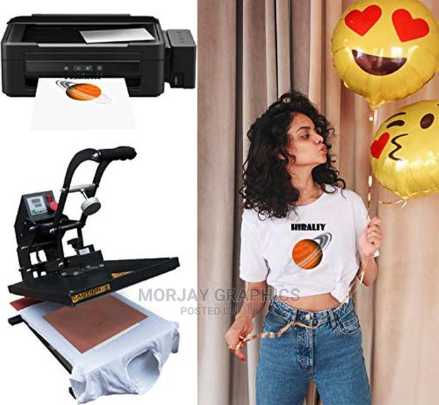Flatbed Sublimation T-shirt & Epson Inkjet Printer Machine - main view