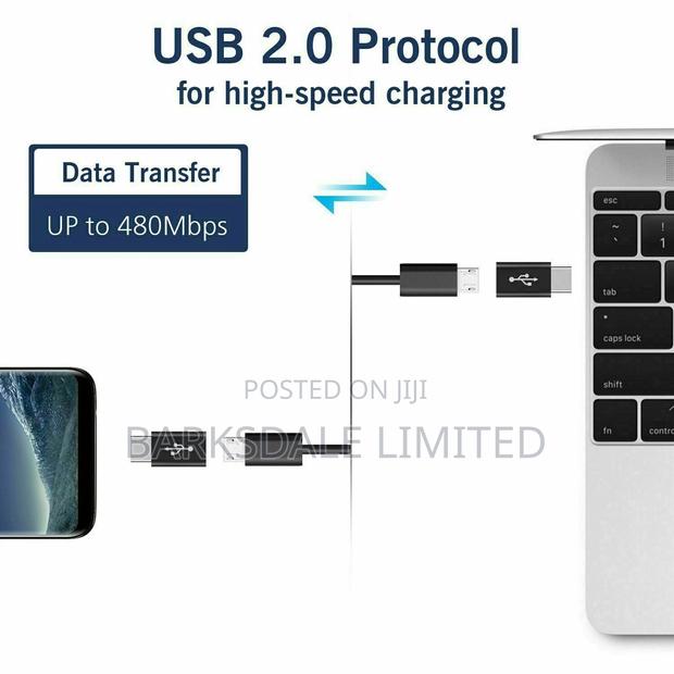 Android Micro USB Type C Connector Adapter Convert White - thumbnail 3