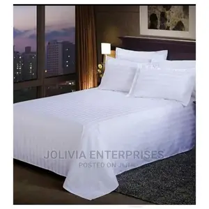 Bedsheets White Striped