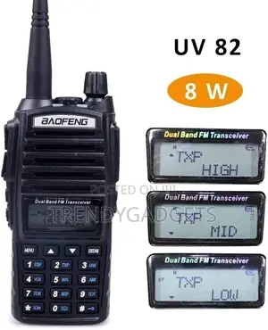 Stock! 8-Watt Baofeng Uv-82 Dual Band Two-Way Radio 1pc