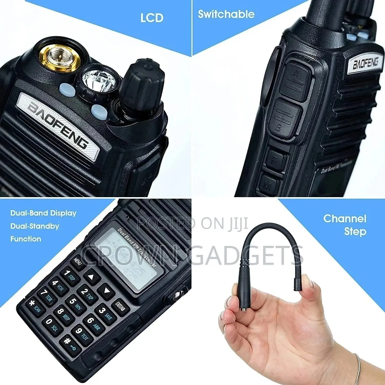 1 Pair Baofeng Uv-82 Dual-Band Dual PTT 5w From Trendy G