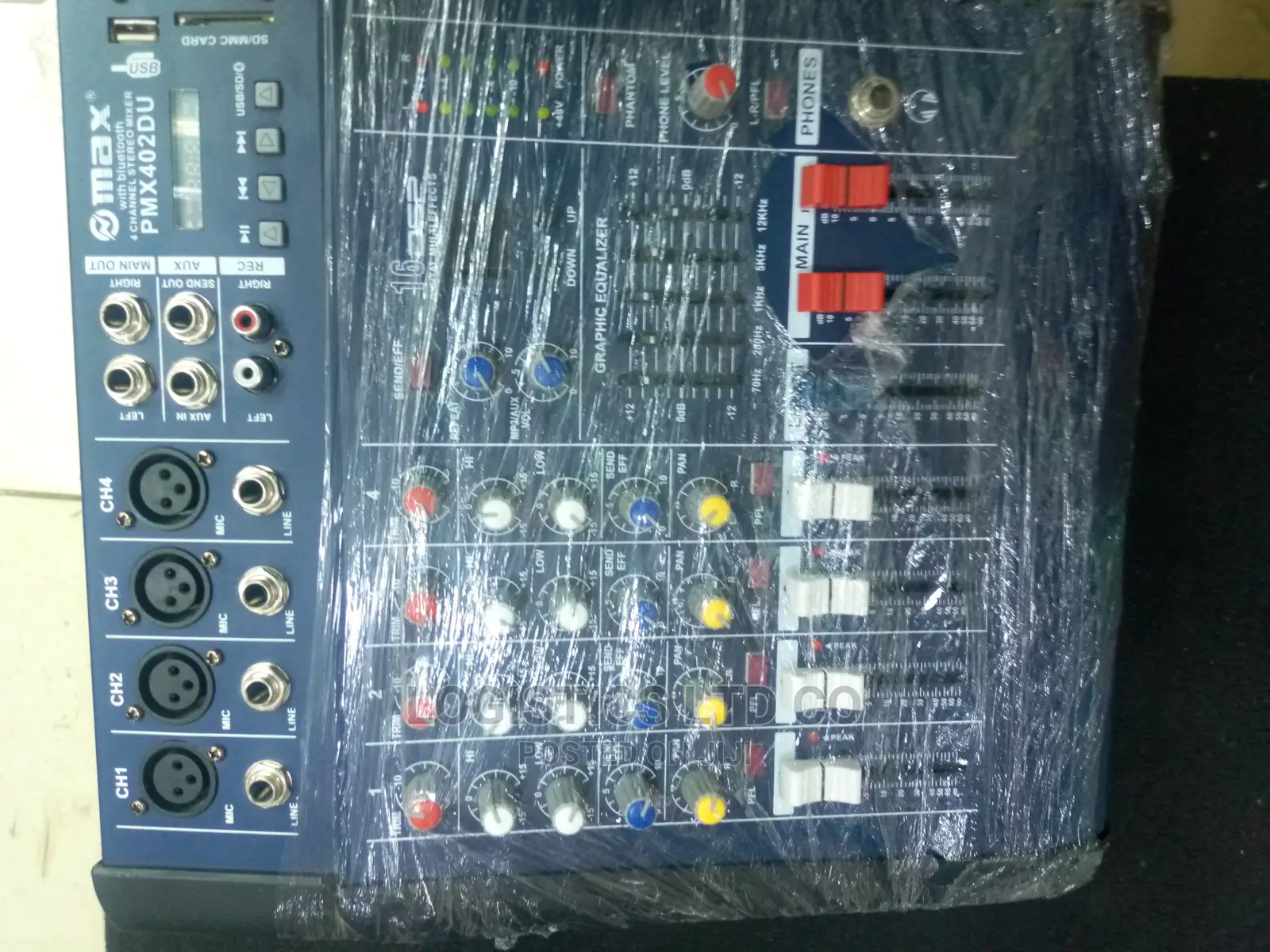Max 4channel Powered Mixer 2channels Speaker Outputs