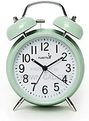 Round Cooper Twin Bell Alarm Clock,Battery Operated