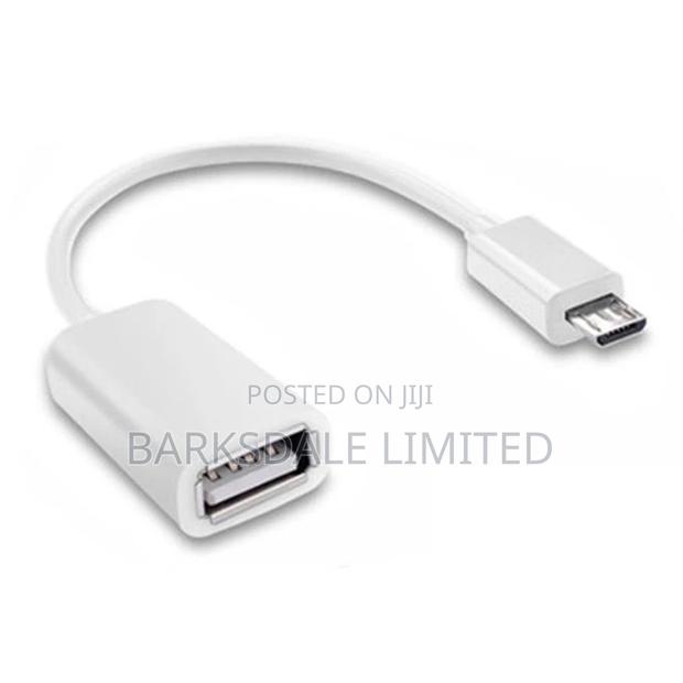 Micro USB Connector White Type B Adapter OTG Cable + GIFT